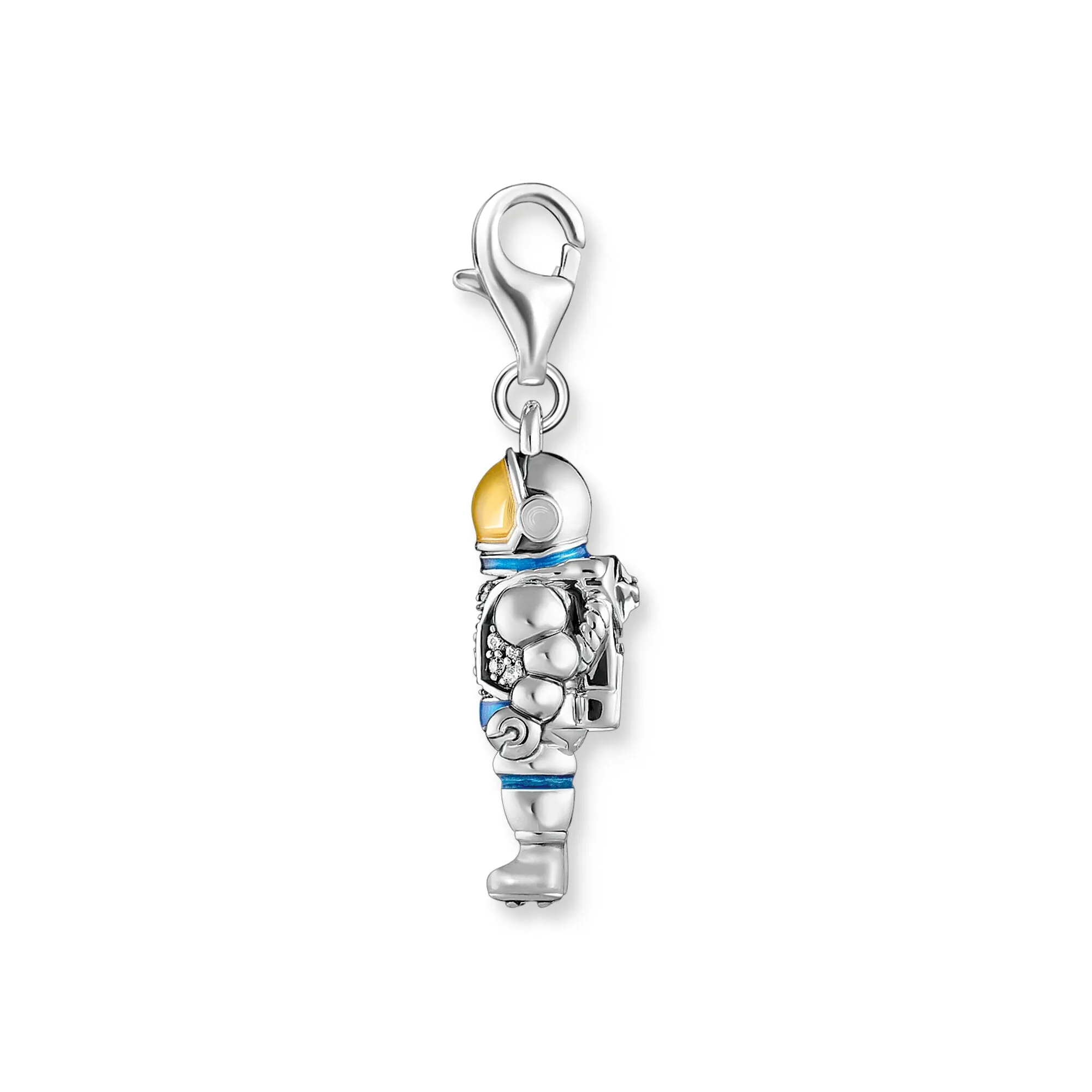 Charm Pendant astronaut with colourful stones