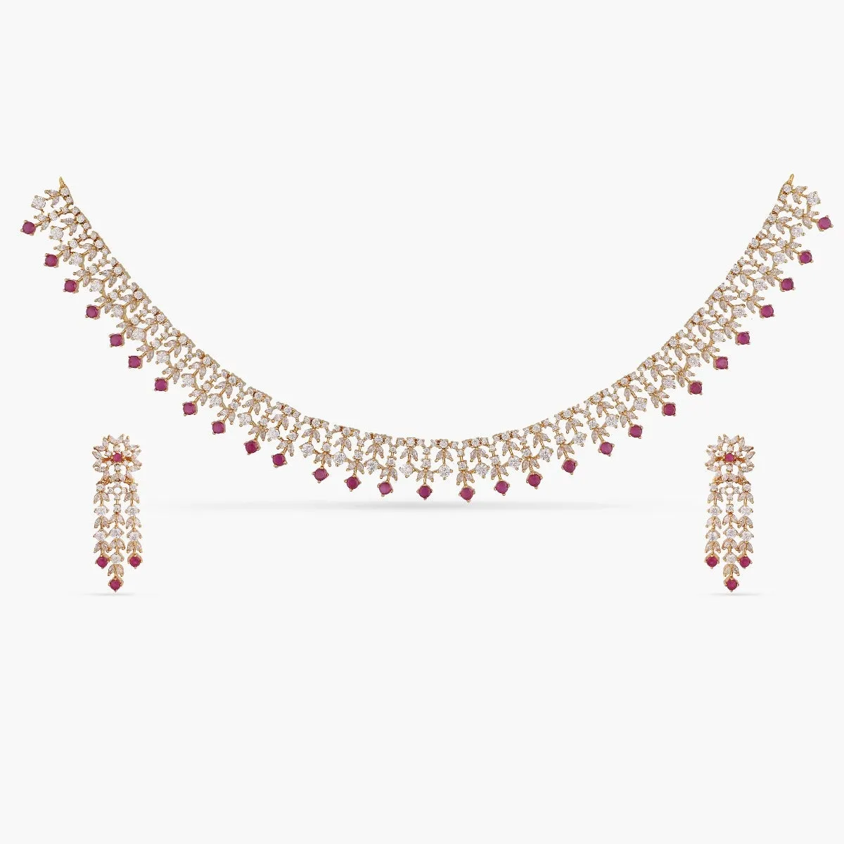 Ciana Delicate CZ Necklace Set