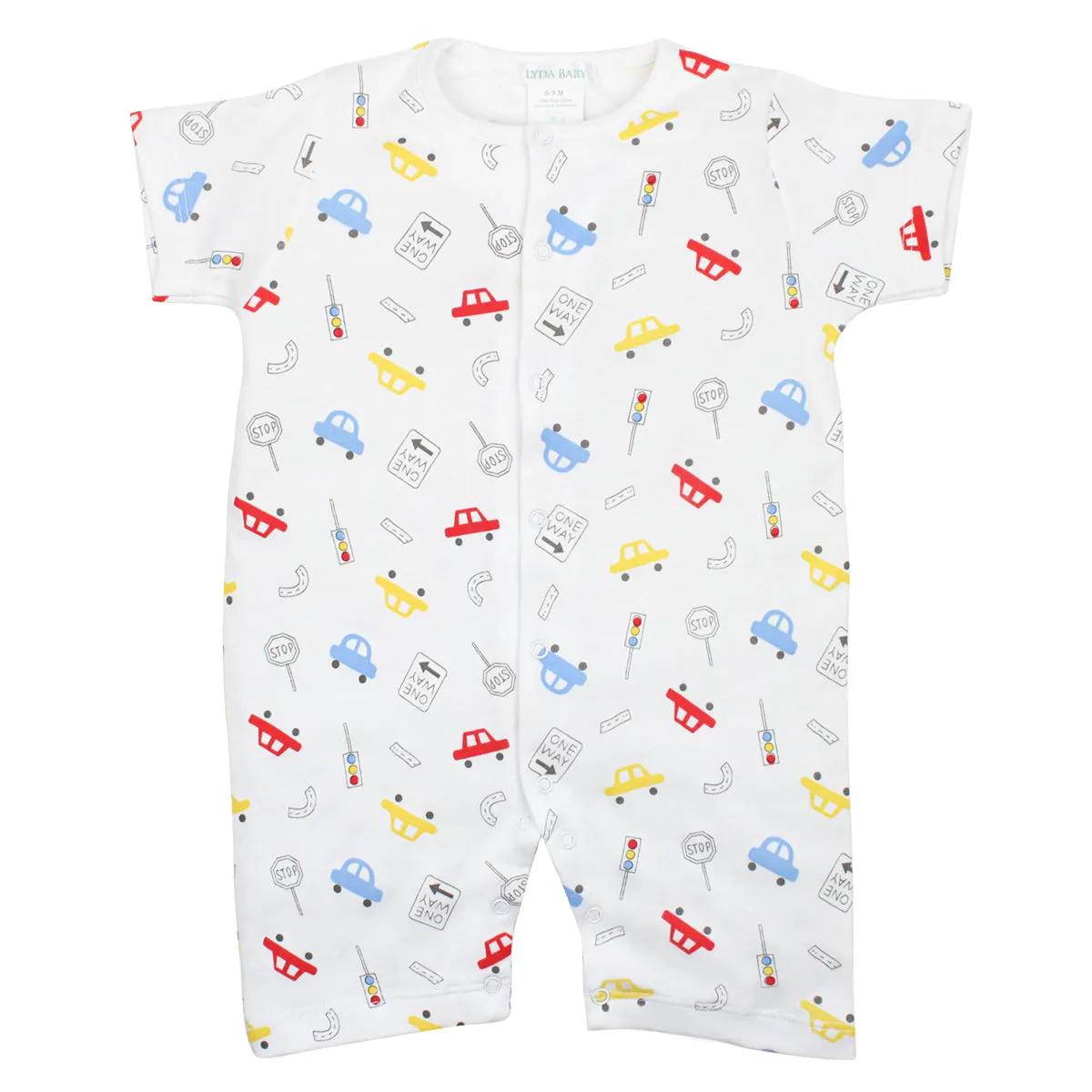 City Cars Printed Romper | Baby Boy