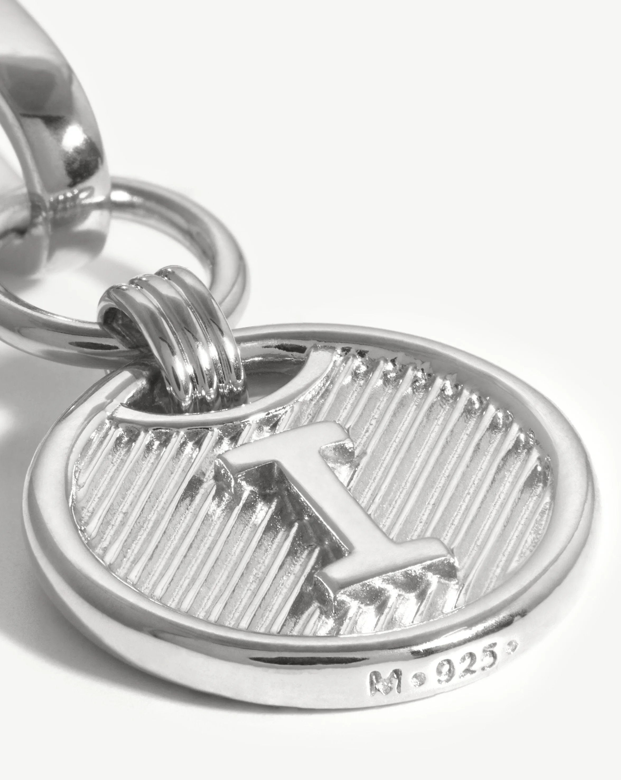 Clip-On Initial Pendant - Initial I | Silver Plated