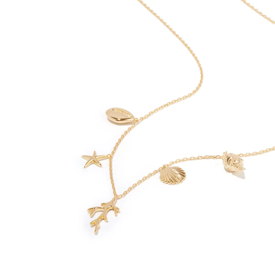 Como Charms Gold Necklace