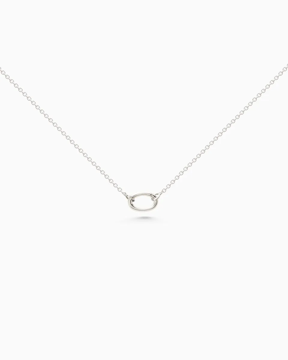 Delicate Hinge Link Necklace | Silver