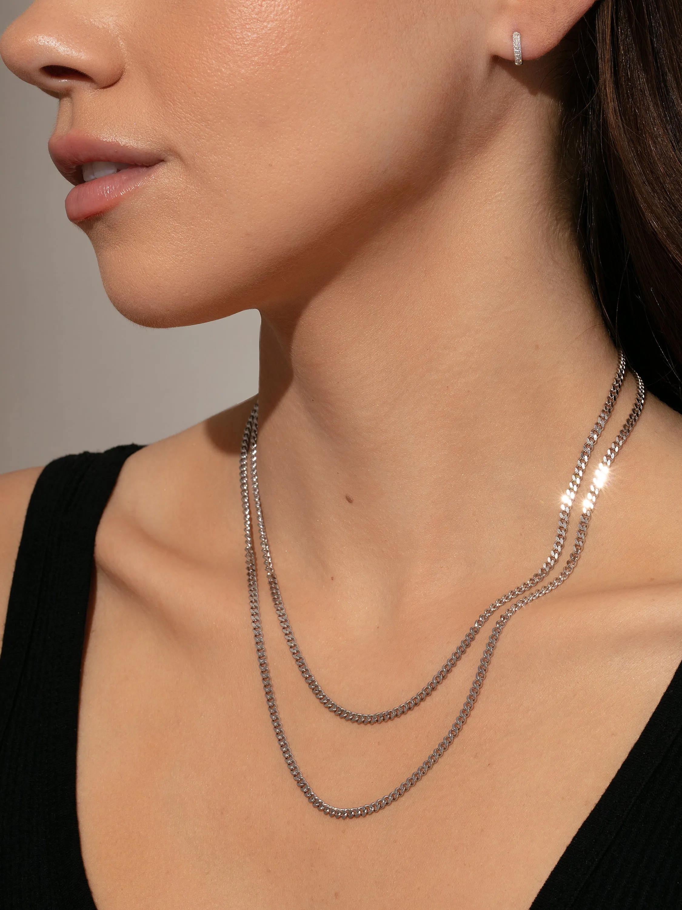 Double Curb Chain Necklace