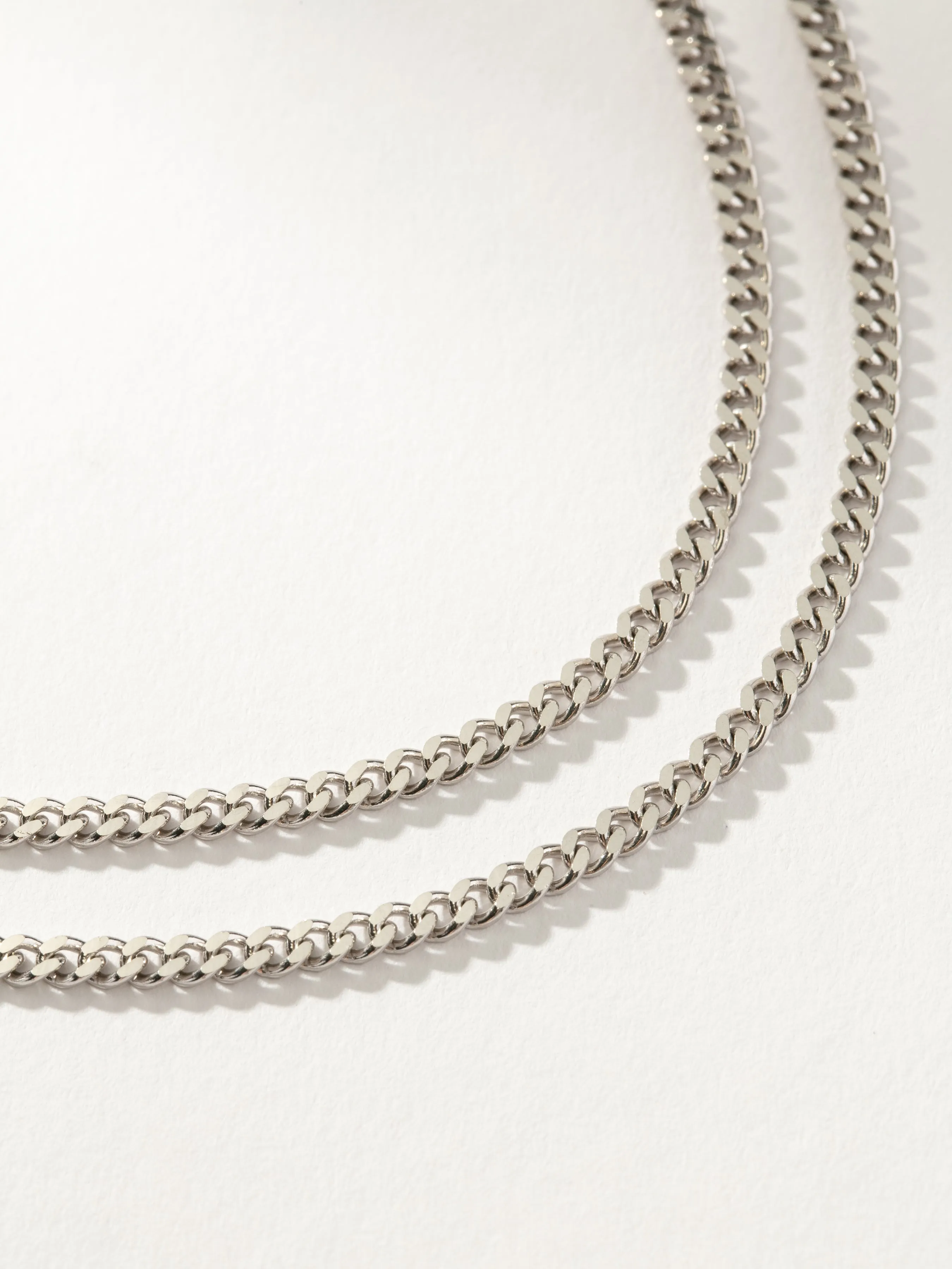 Double Curb Chain Necklace