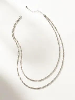 Double Curb Chain Necklace