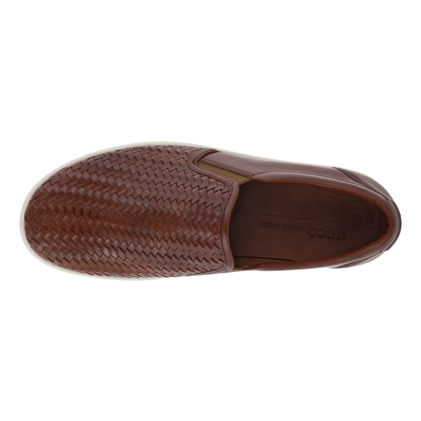 Ecco Soft 7 Woven Slip On 2 Cognac Palermo Women's