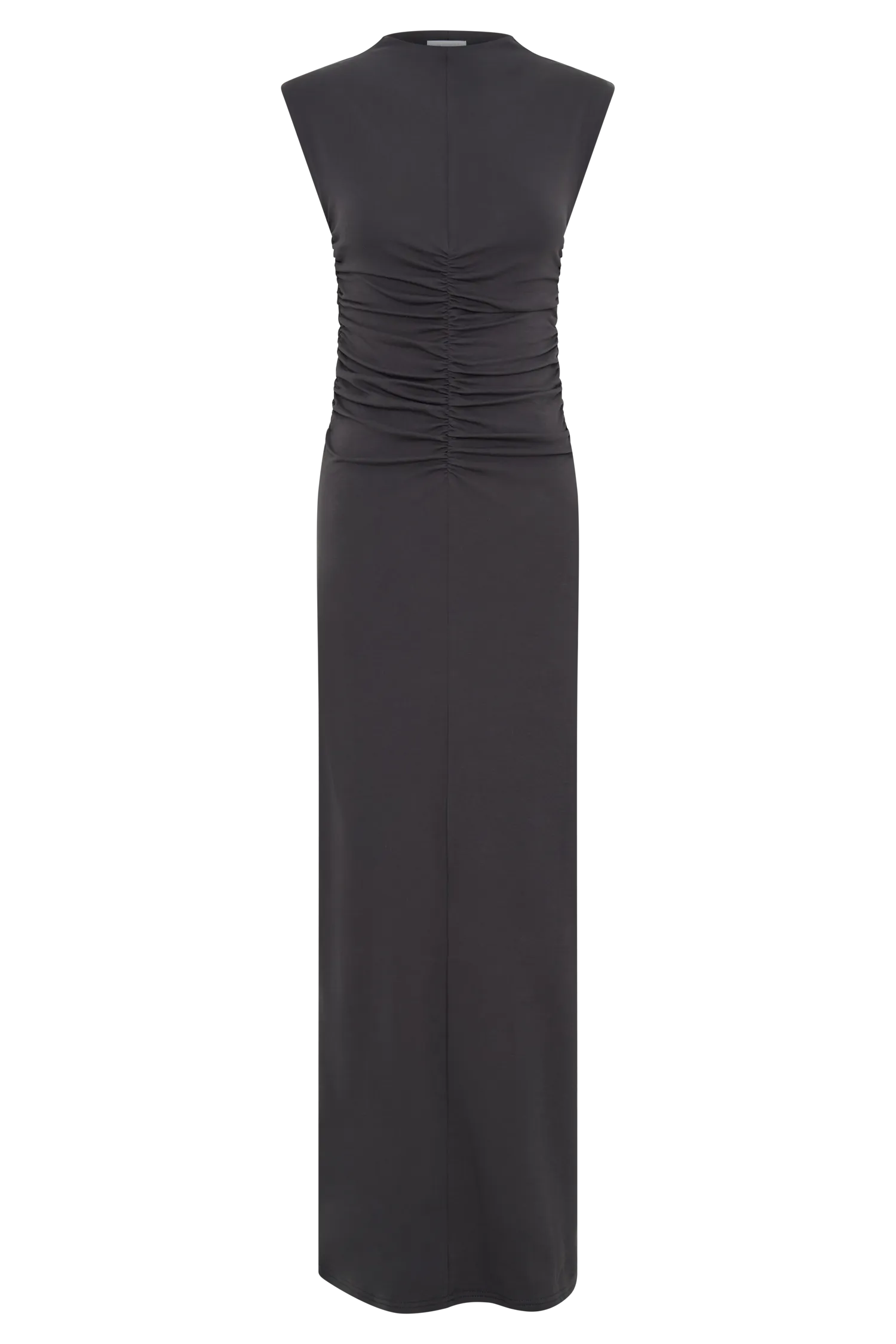 Elliot High Neck Sleeveless Maxi Dress - Dark Charcoal