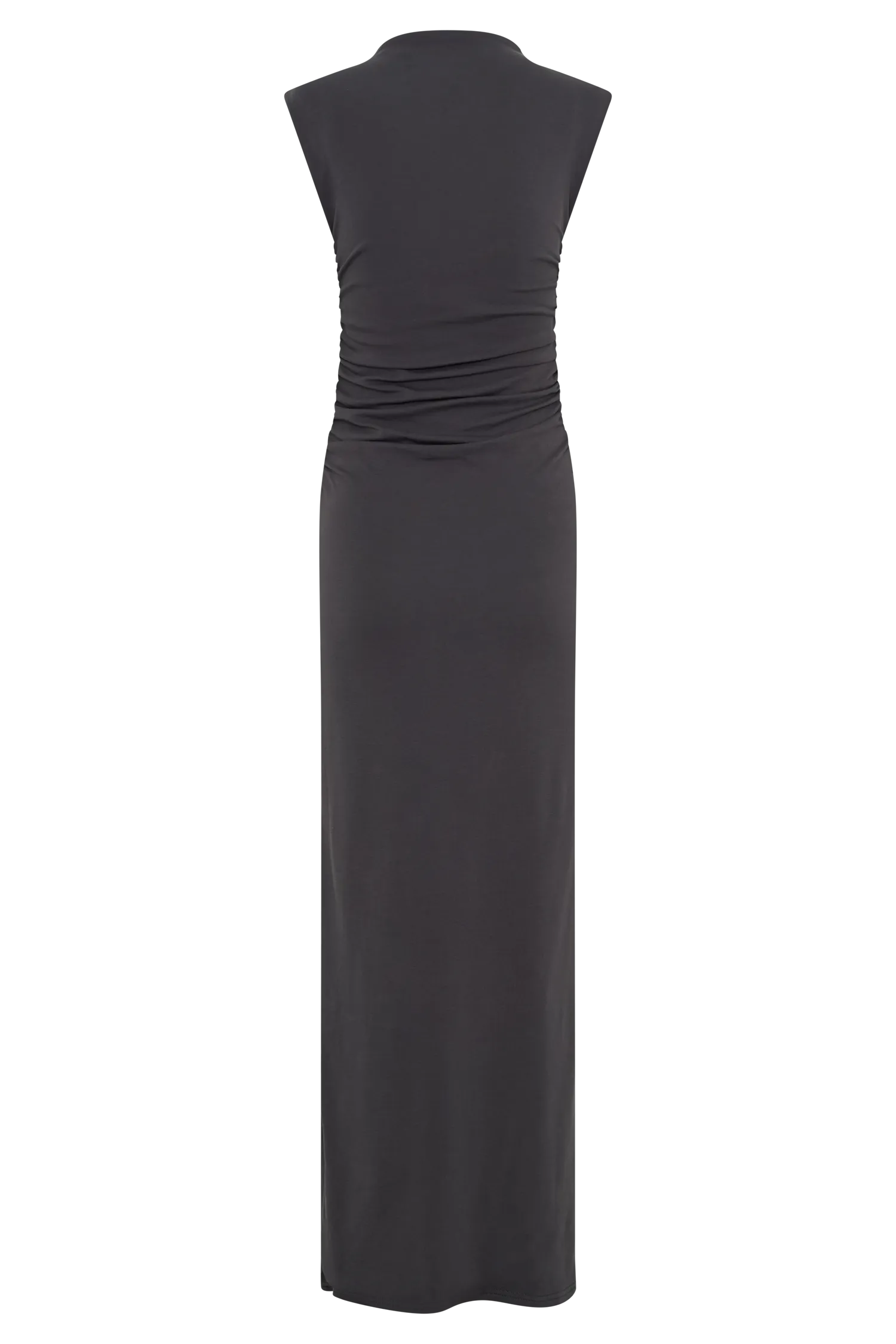 Elliot High Neck Sleeveless Maxi Dress - Dark Charcoal