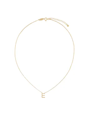 Elly Lou Timeless Initial Necklace - E- Gold