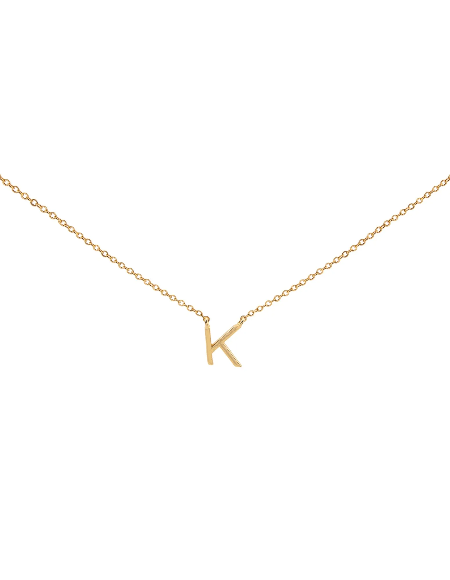 Elly Lou Timeless Initial Necklace - K- Gold