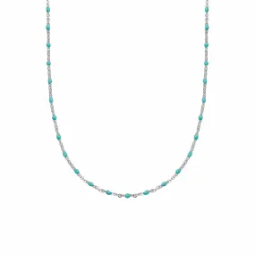 Enamel Beaded Necklace Sterling Silver