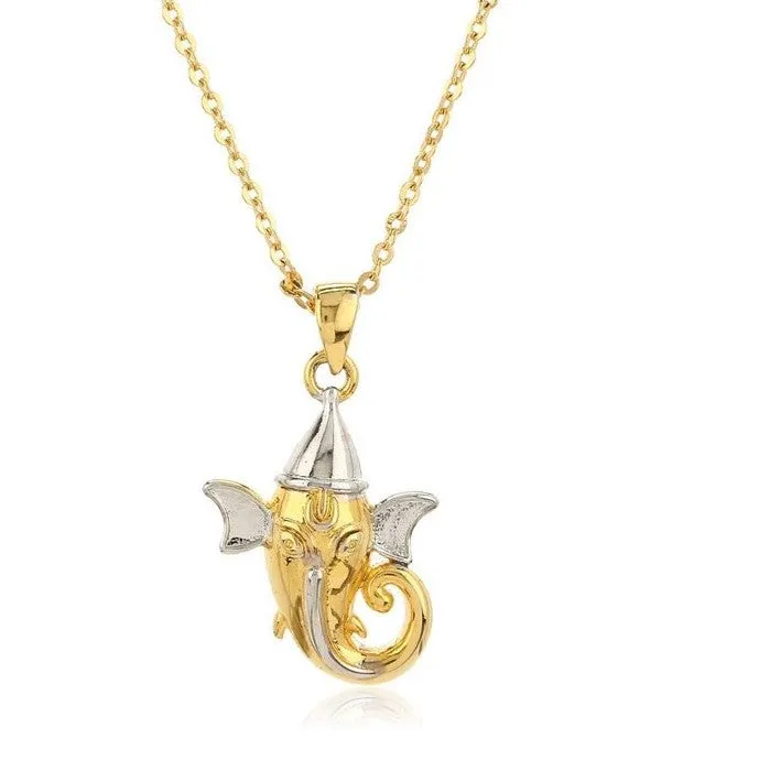 Estele - Gold & Silver Plated Lord Ganesha Pendant for Women / Girls