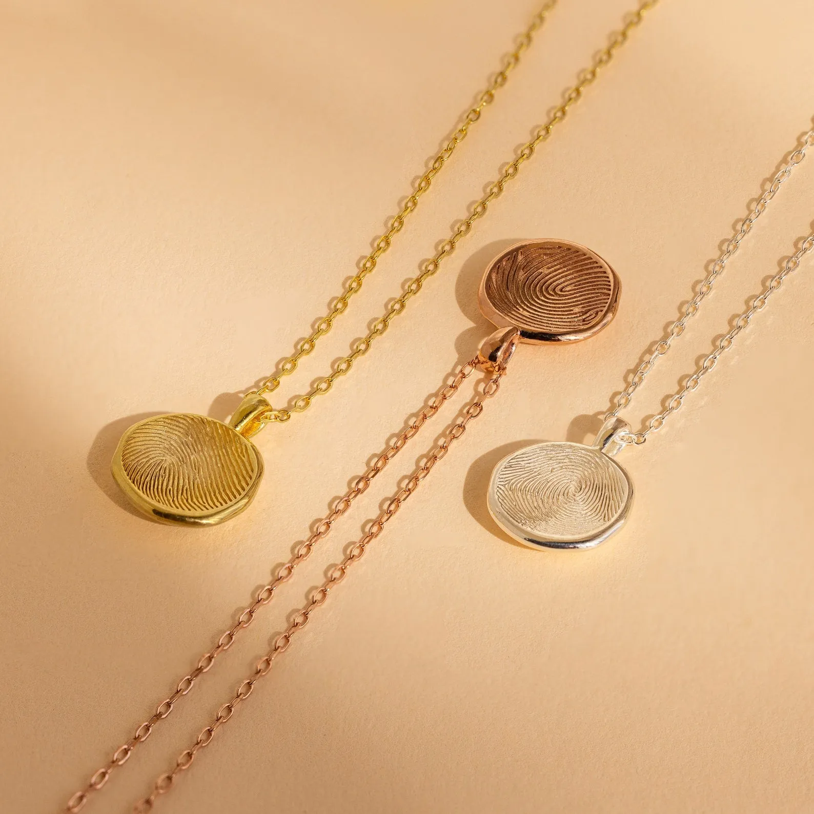 Fingerprint Coin Necklace