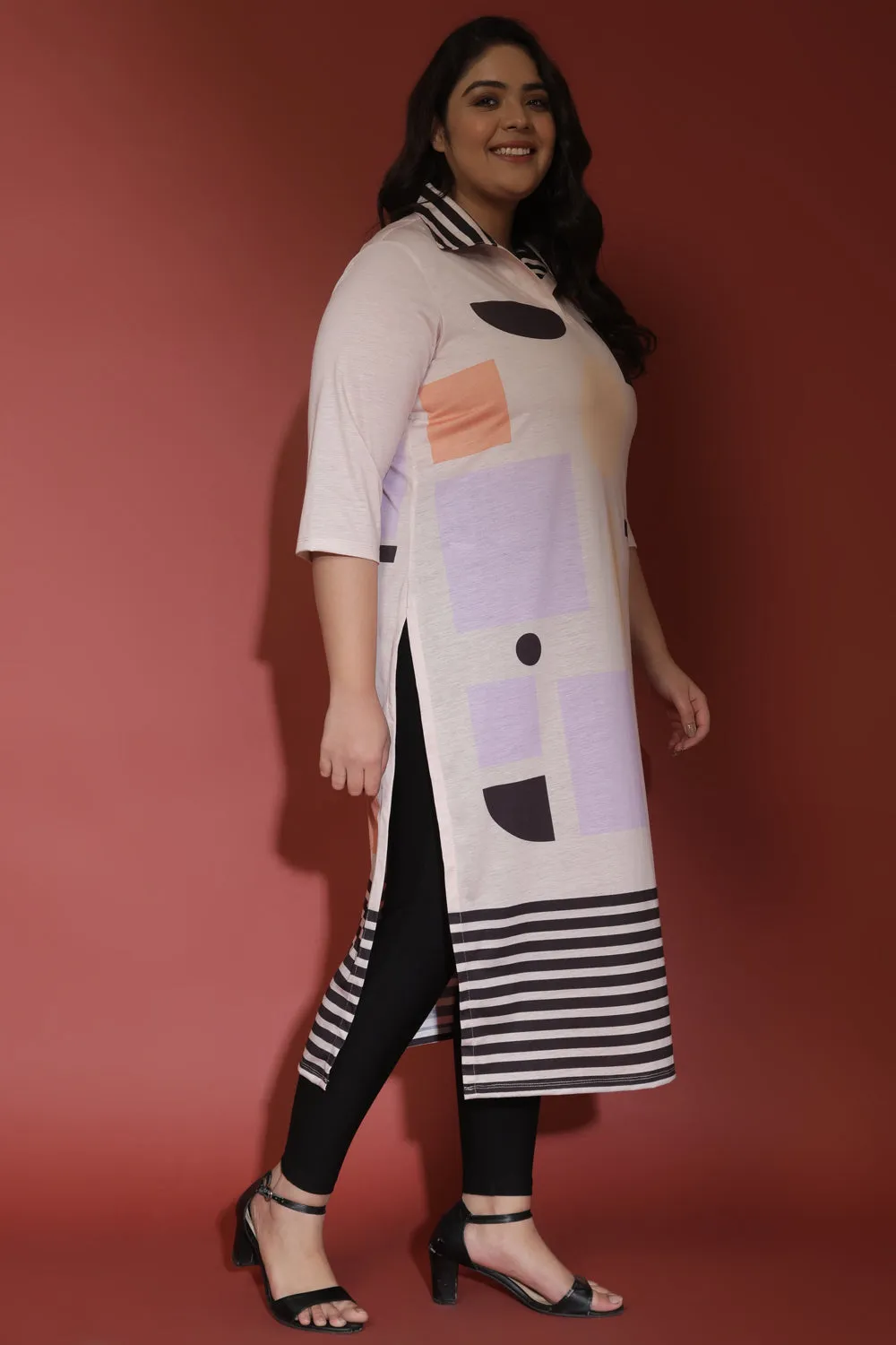 Geometric Modern Art Printed Kurta