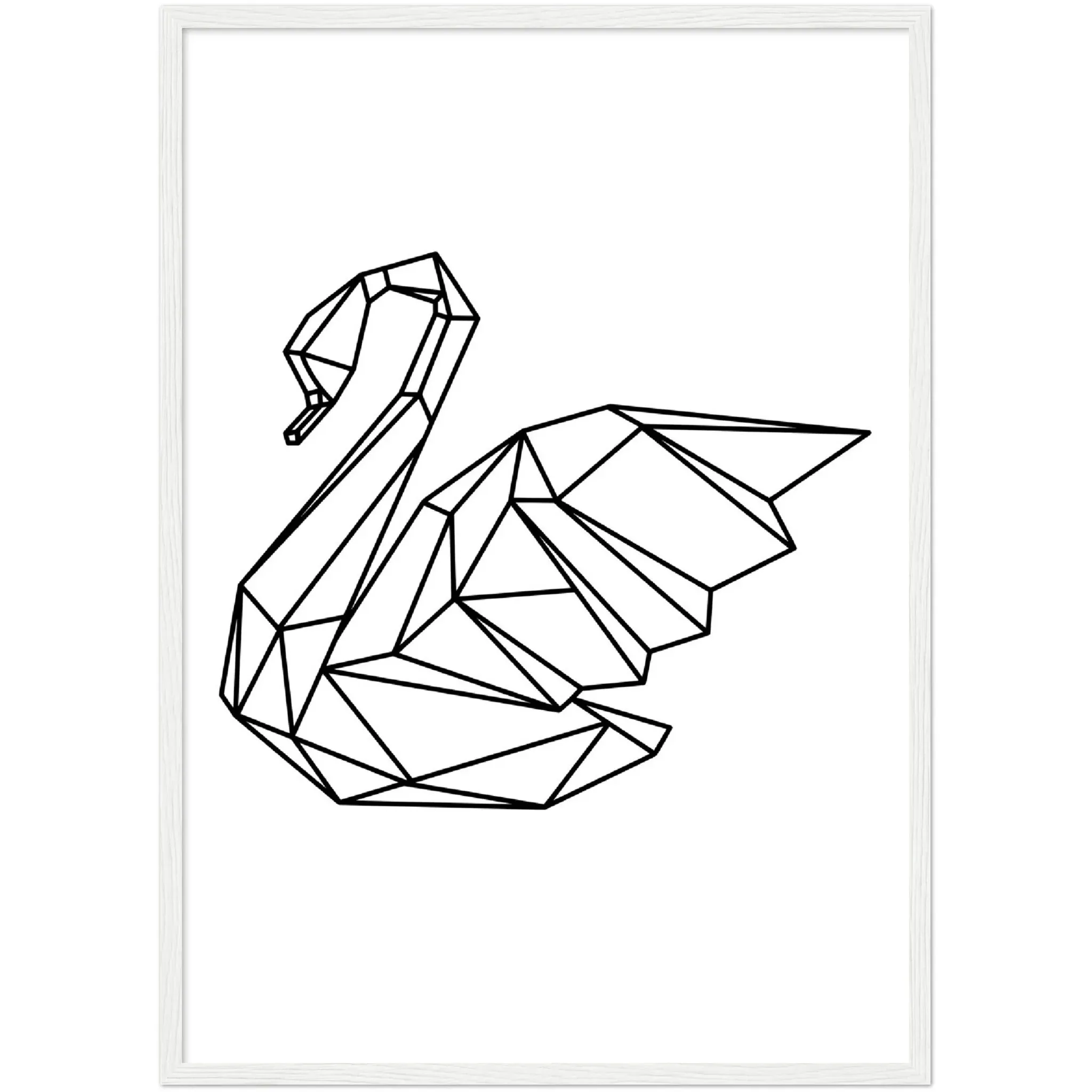 Geometric Swan Wall Art