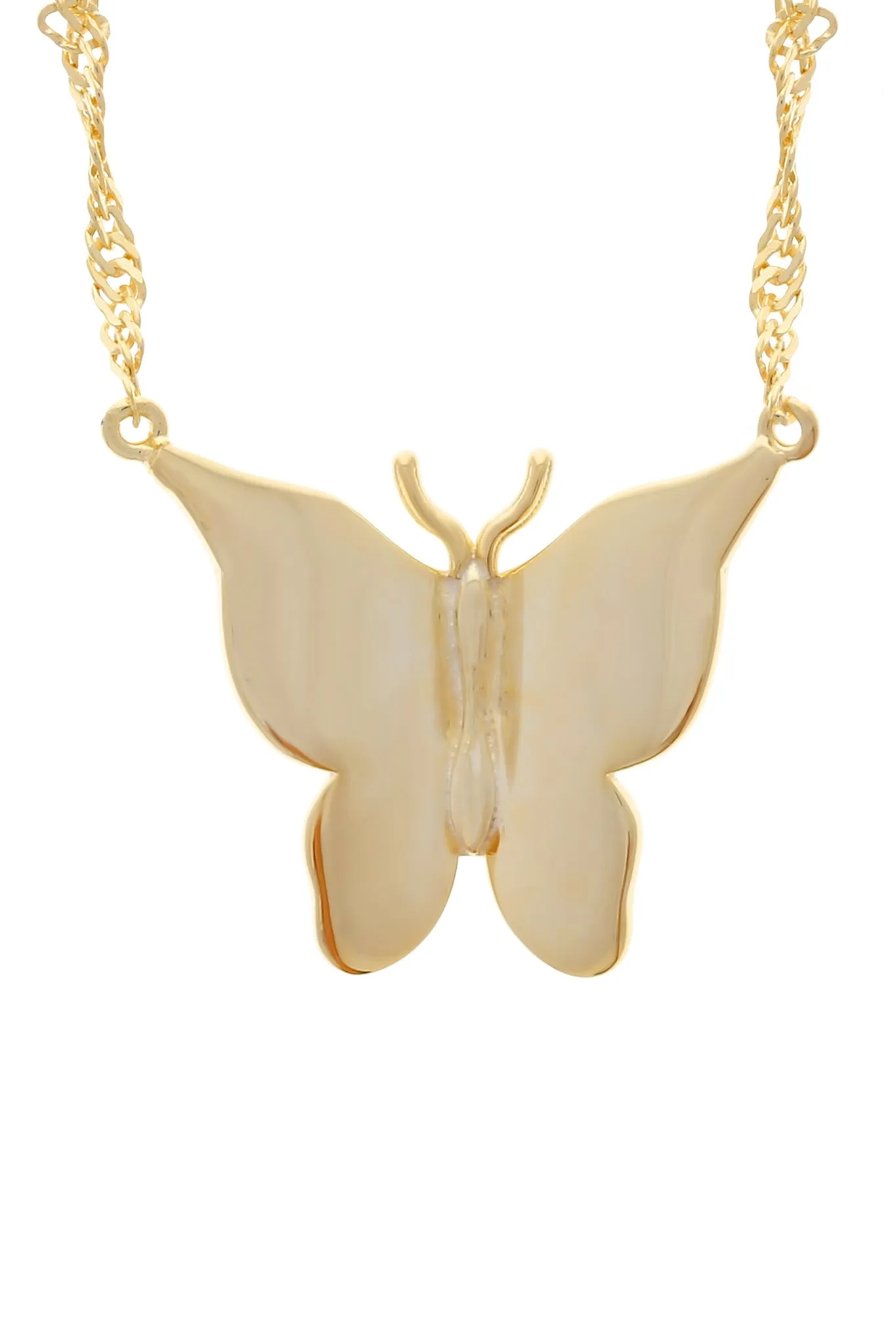 Gold Butterfly 925 Necklace