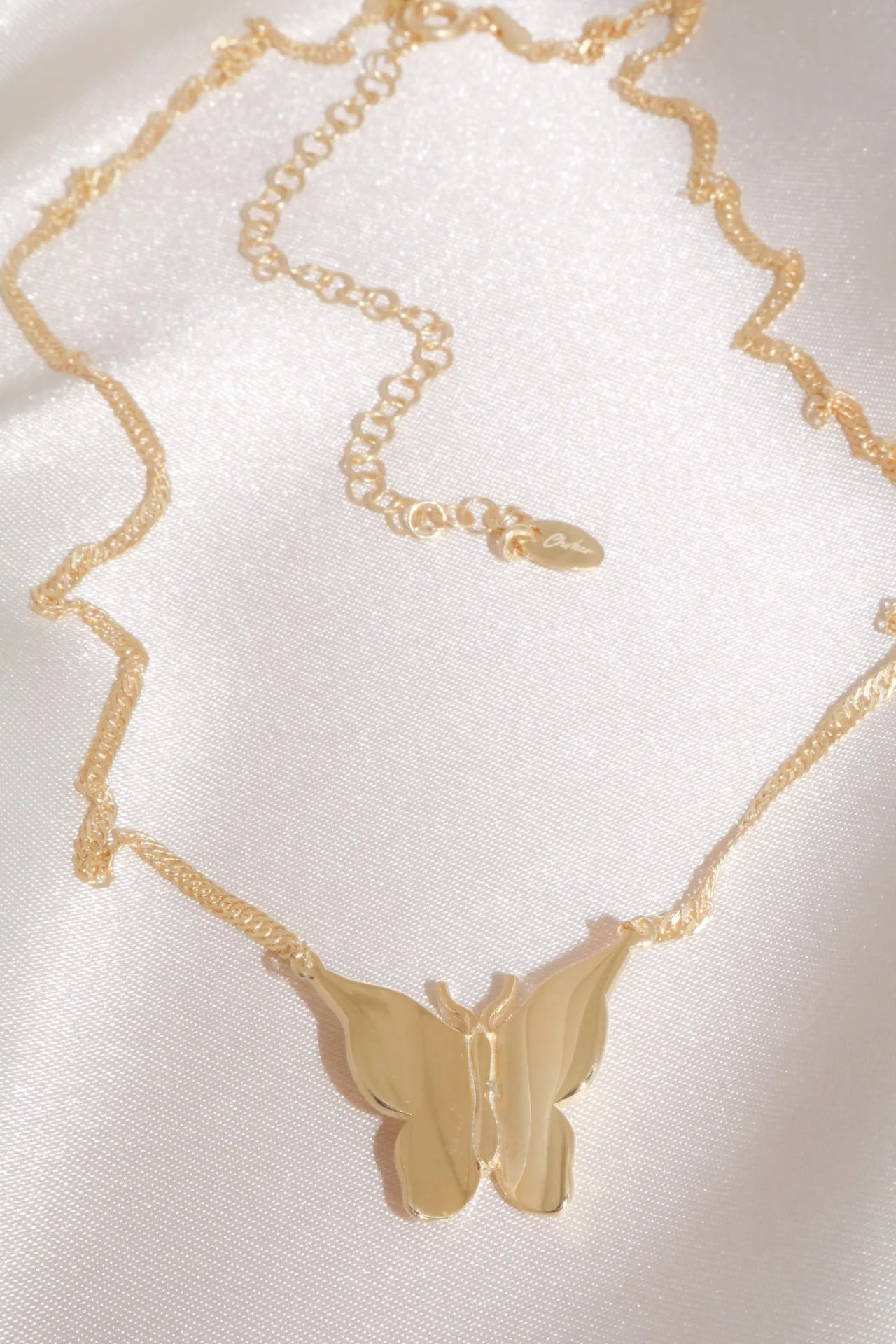 Gold Butterfly 925 Necklace