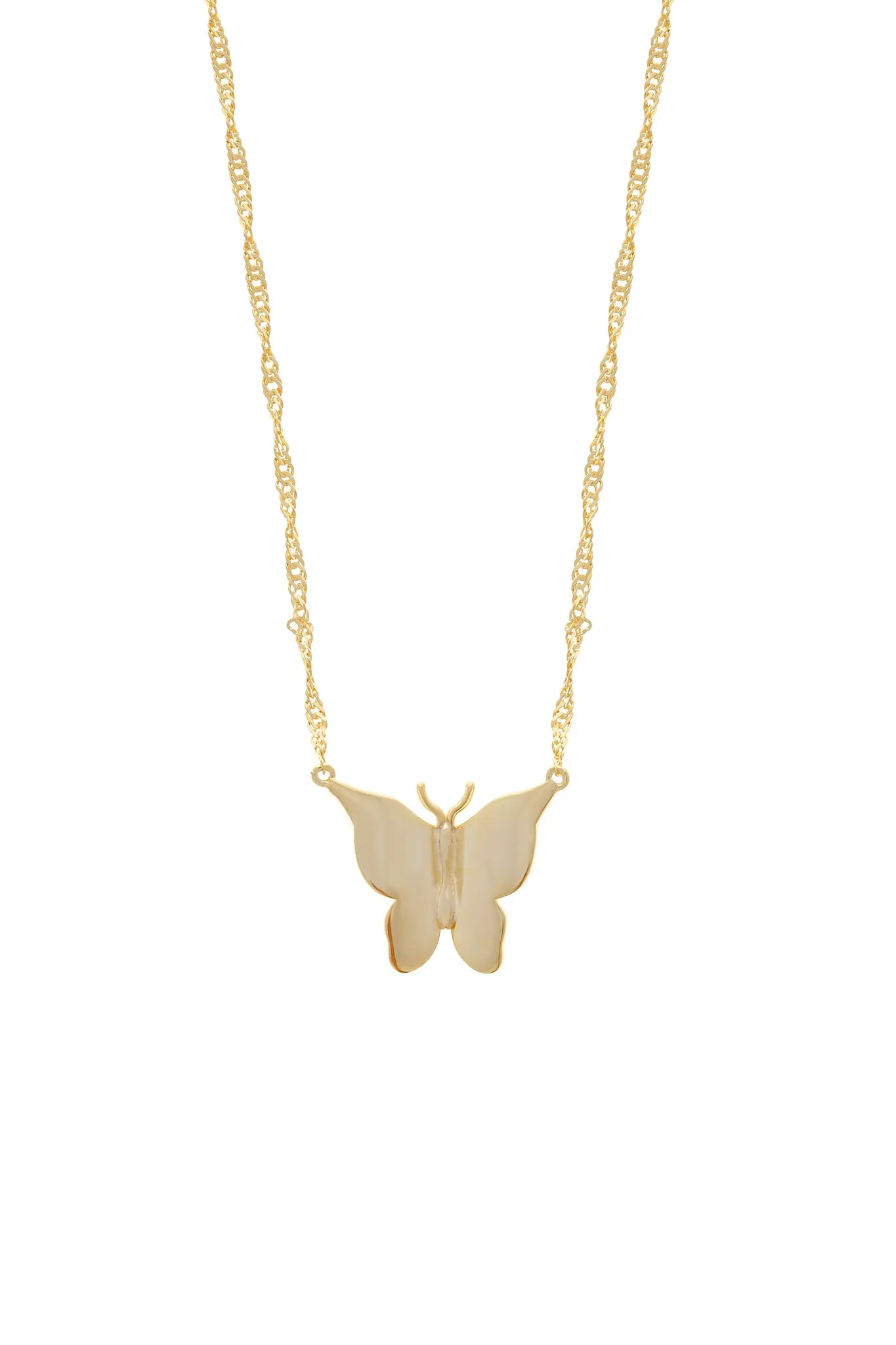 Gold Butterfly 925 Necklace