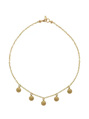 Gold Petit Gypsy Coin Necklace