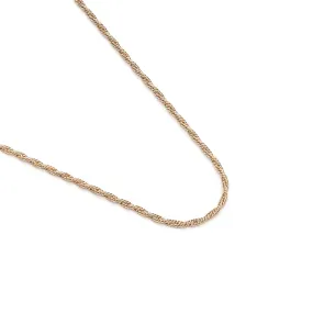 Gold Plated 20 Inch Rope Chain Necklace