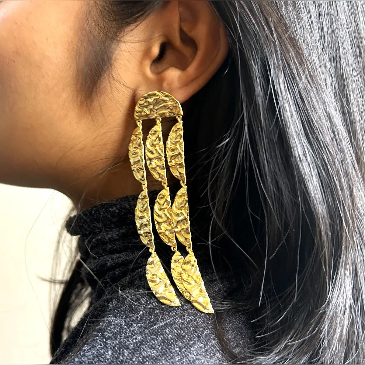 Gold Power Statement Earrings