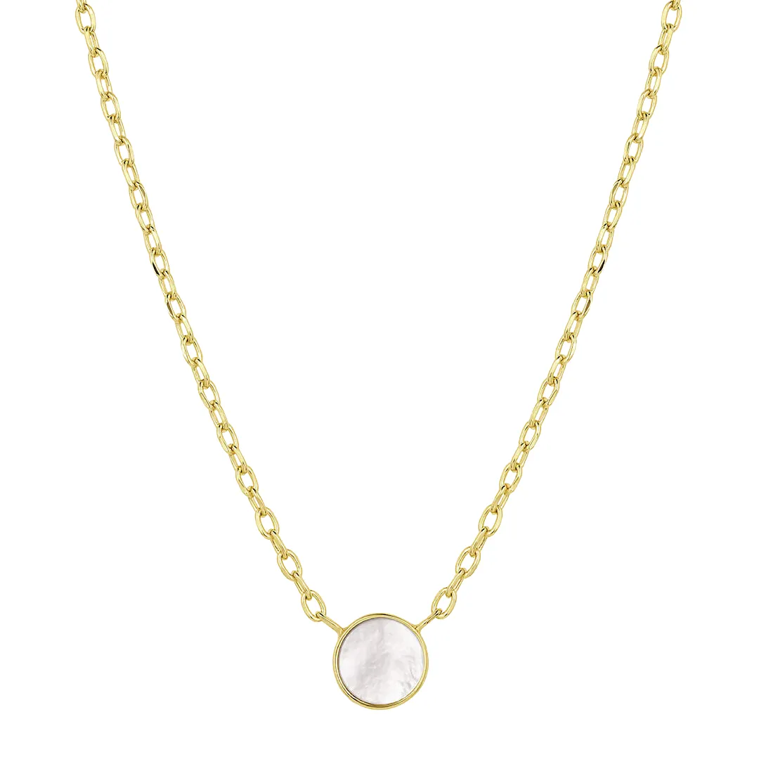 Gorjana Rose Marble Coin Necklace