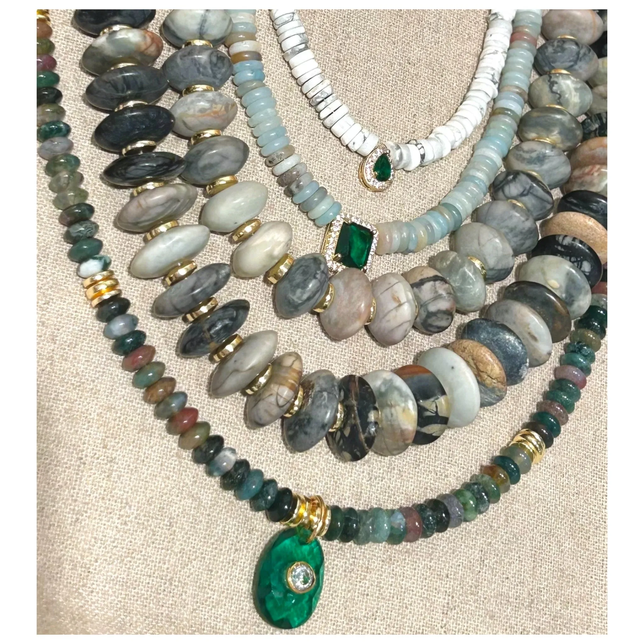 Green Jasper Neptune Necklace