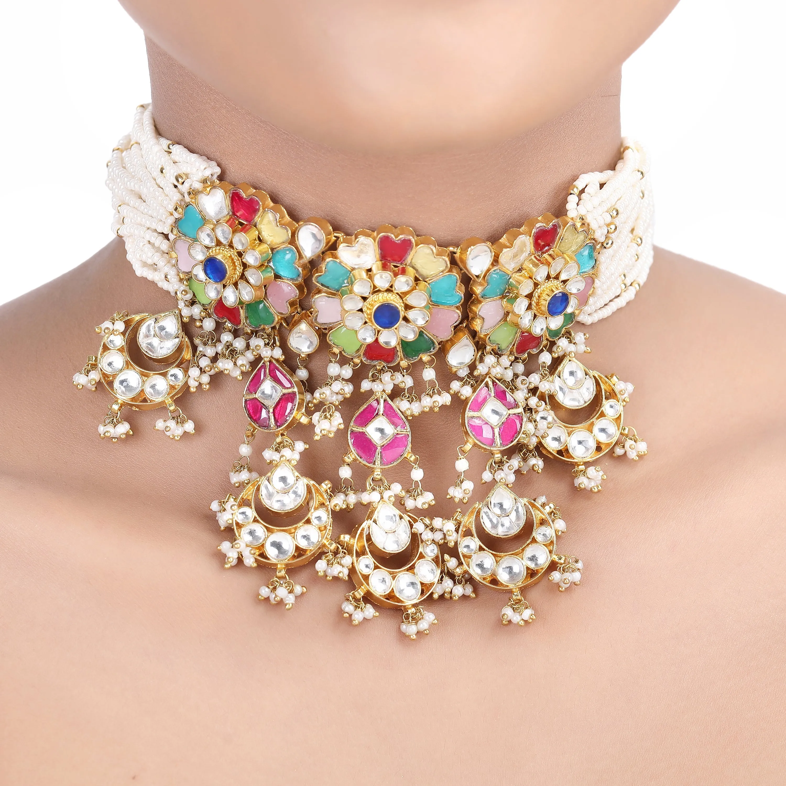 GULUBAND Naalayini KUNDAN CHOKER SET