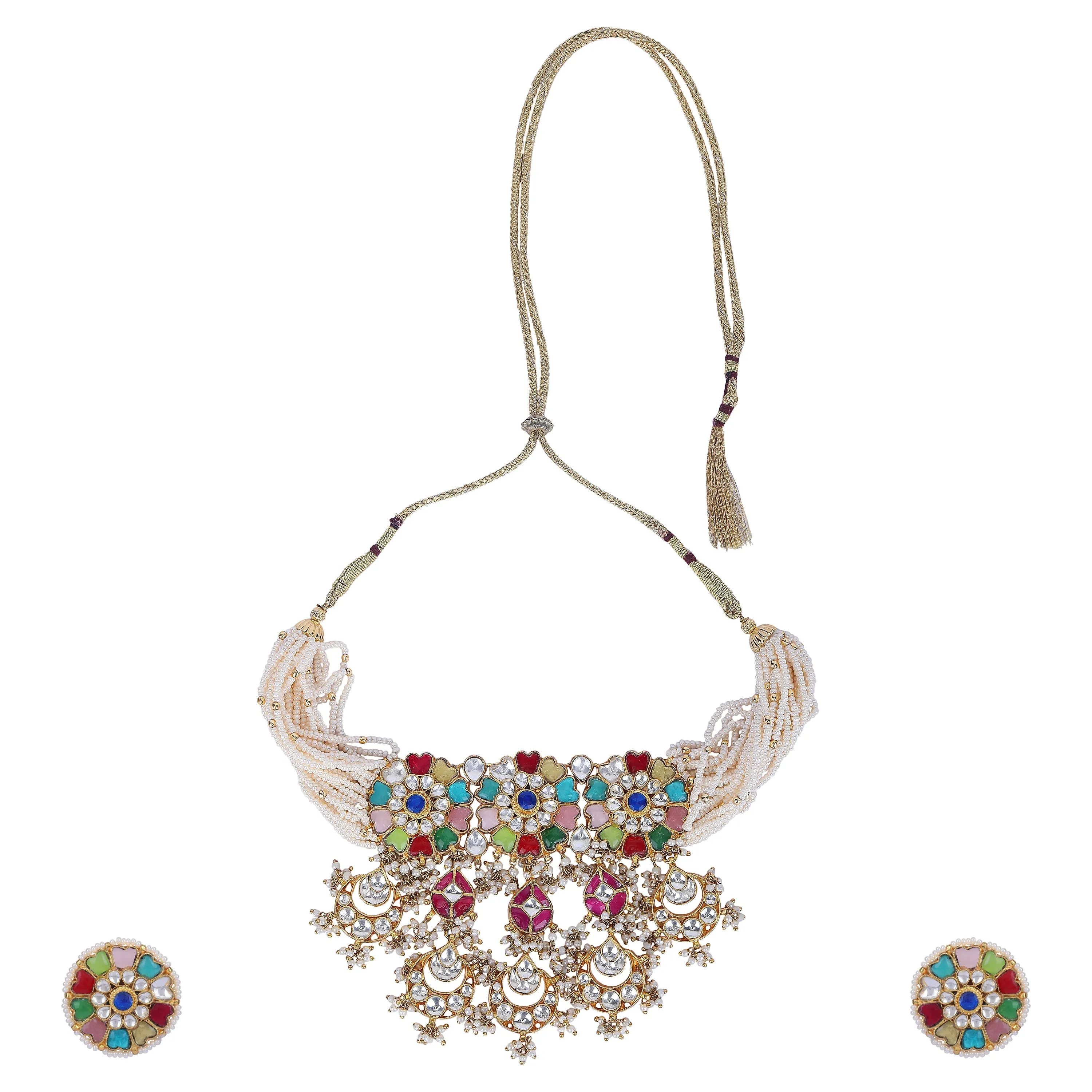 GULUBAND Naalayini KUNDAN CHOKER SET