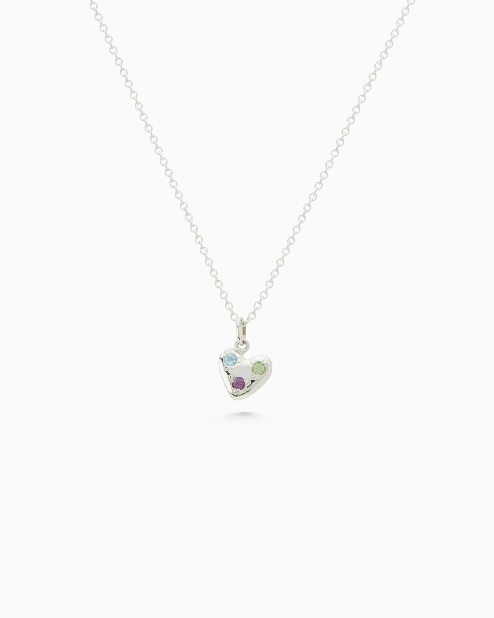 Heart Stone Pendant | Silver