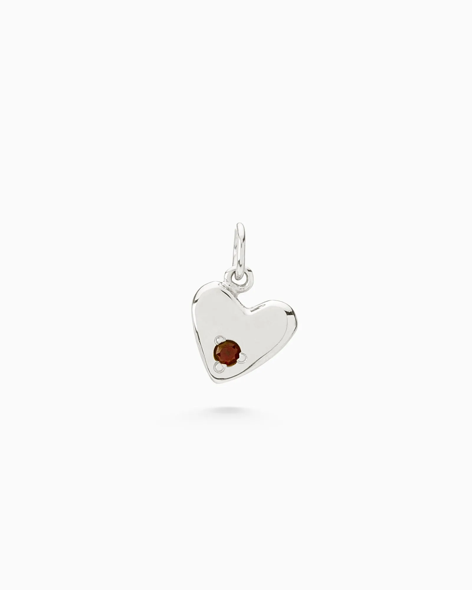 Heart Stone Pendant | Silver