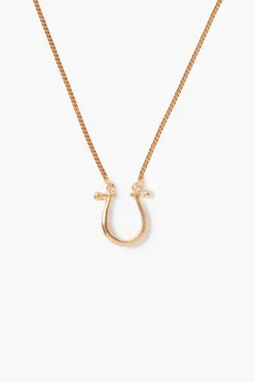 Horseshoe Necklace Yellow Gold