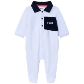 Hugo Boss Baby Polo Velour Sleeper_Blue J97195