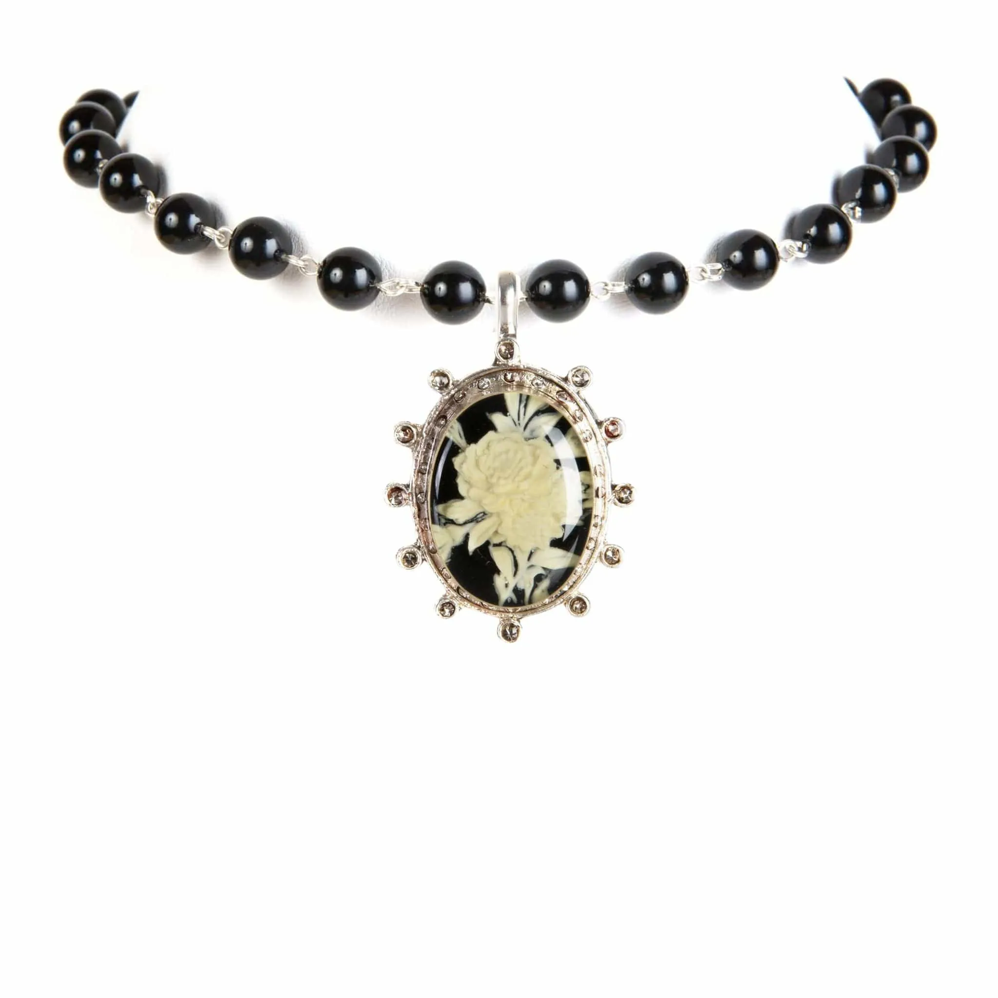 Iconic Pearl Choker Mystic Black Pearl with All Medallions