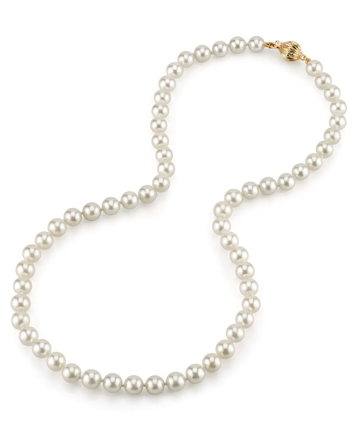 Japanese Akoya White Pearl Necklace, 6.5-7.0mm - AAA Quality