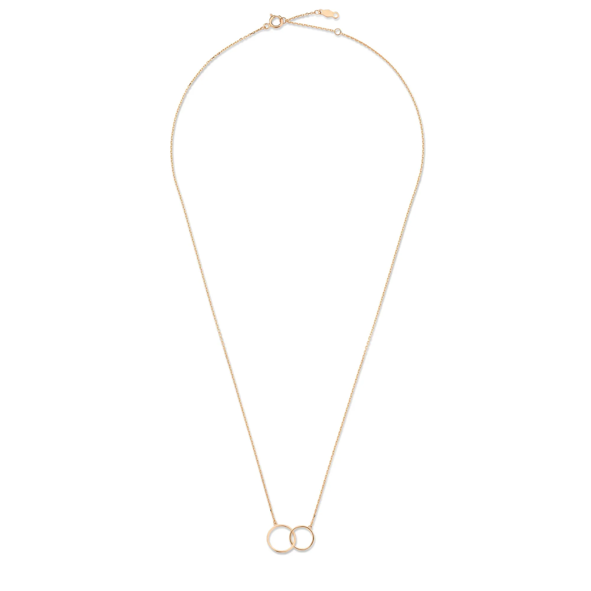 La Concorde Loulou 14 karat rose gold collier with two rings