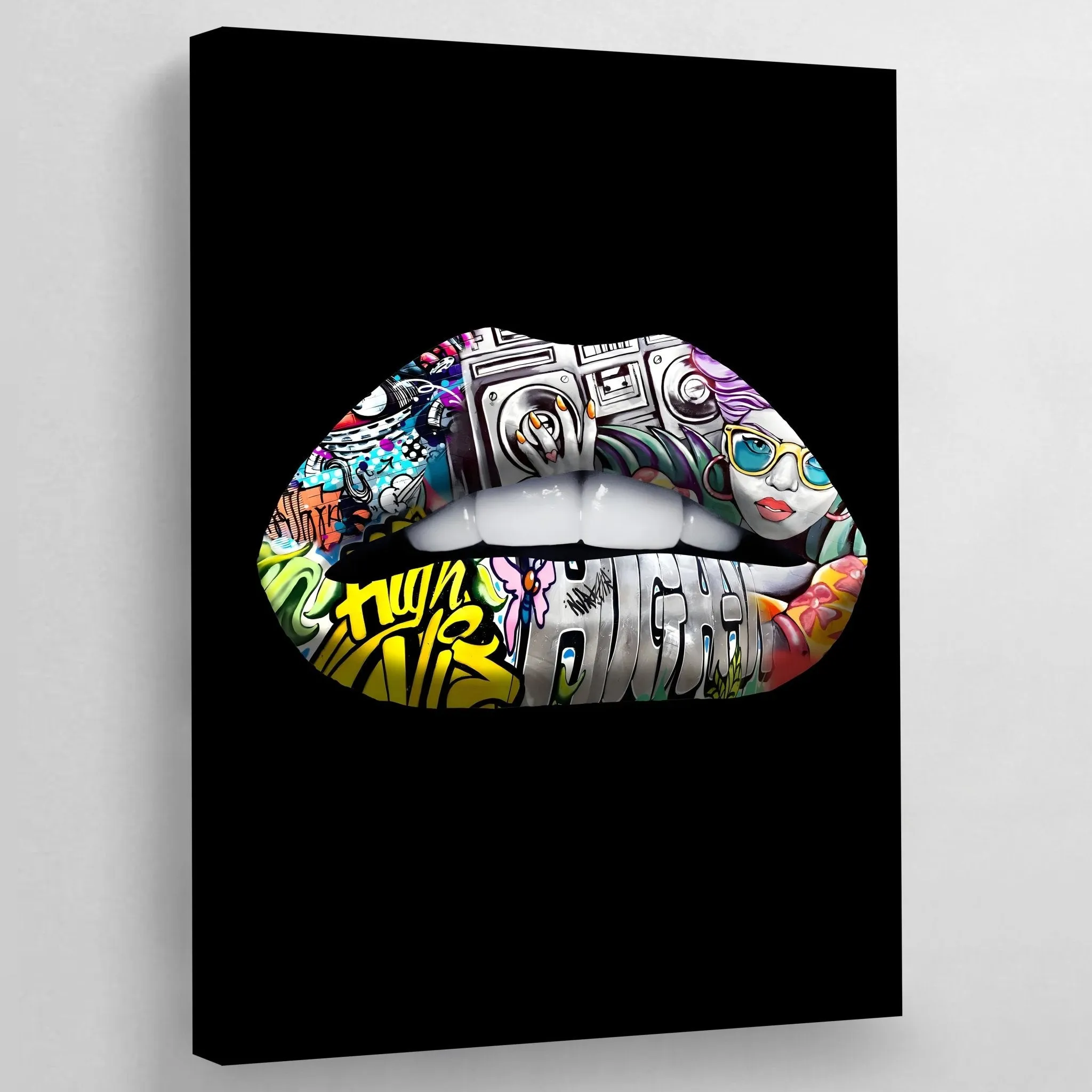 Lips Canvas Wall Art