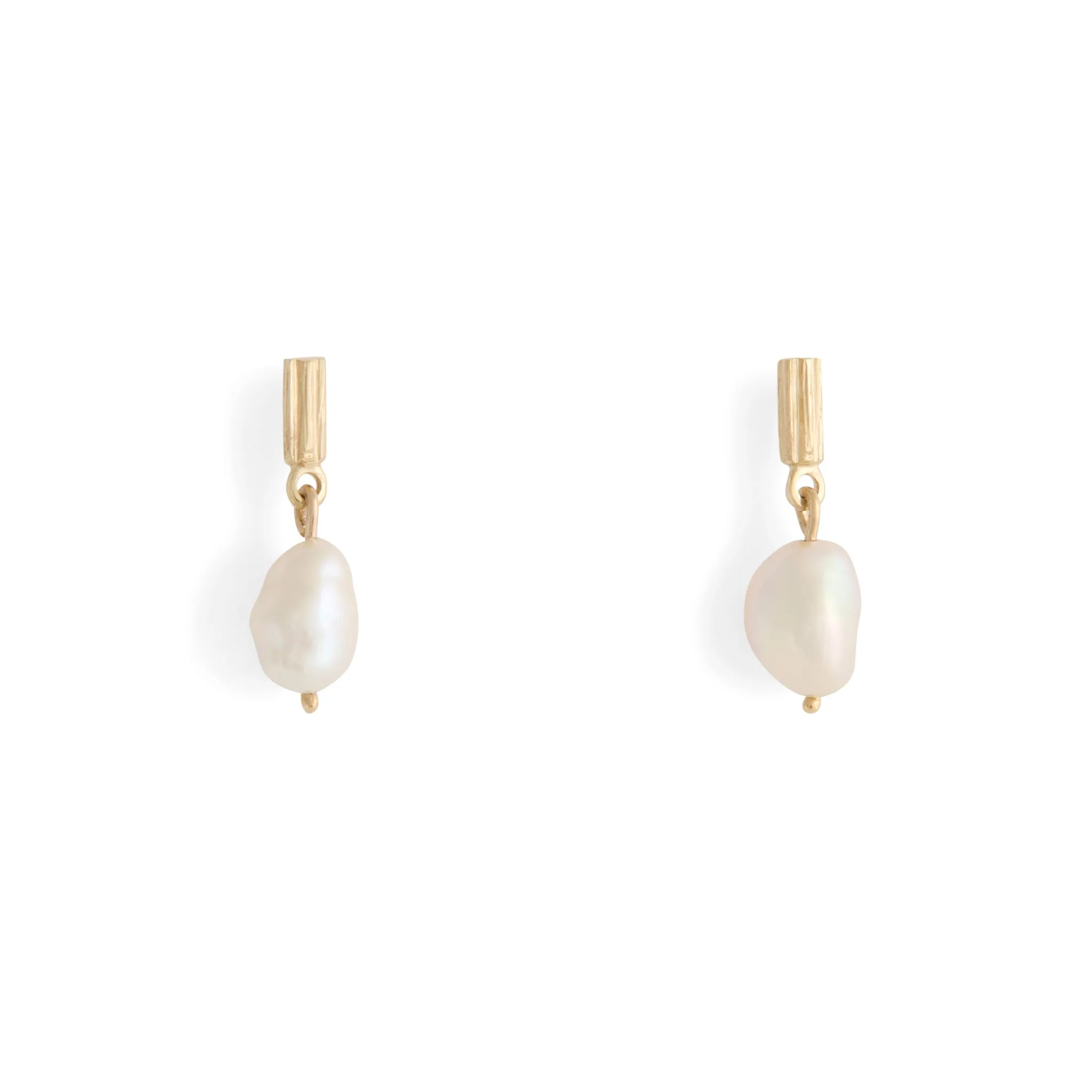 Lithic White Pearl Earrings