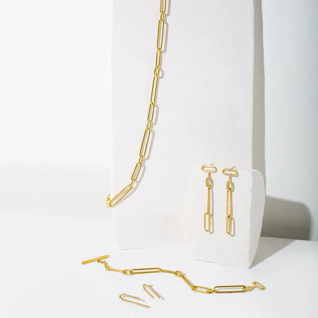 Loop Link Necklace - Brass