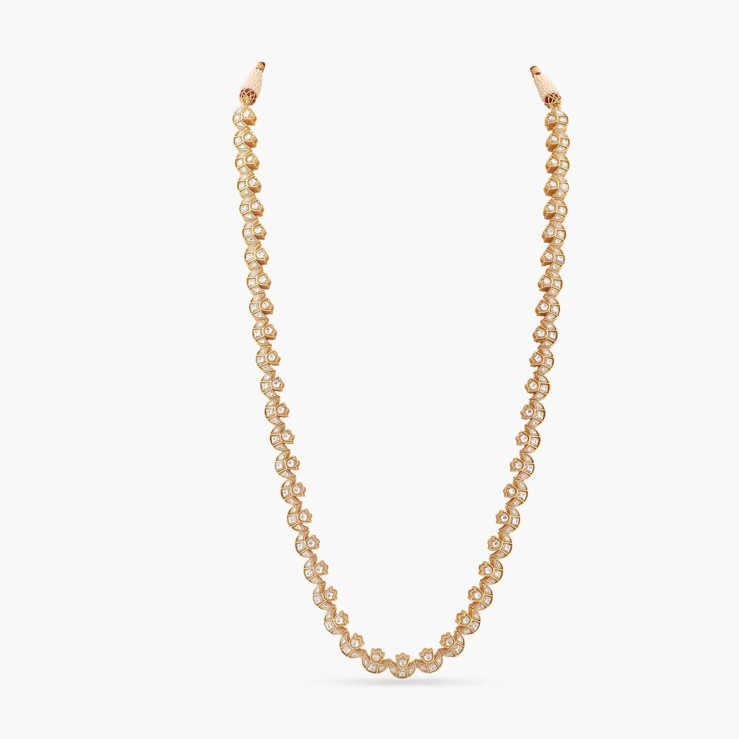 Mallika Jadau Gold Plated Silver Chain Necklace