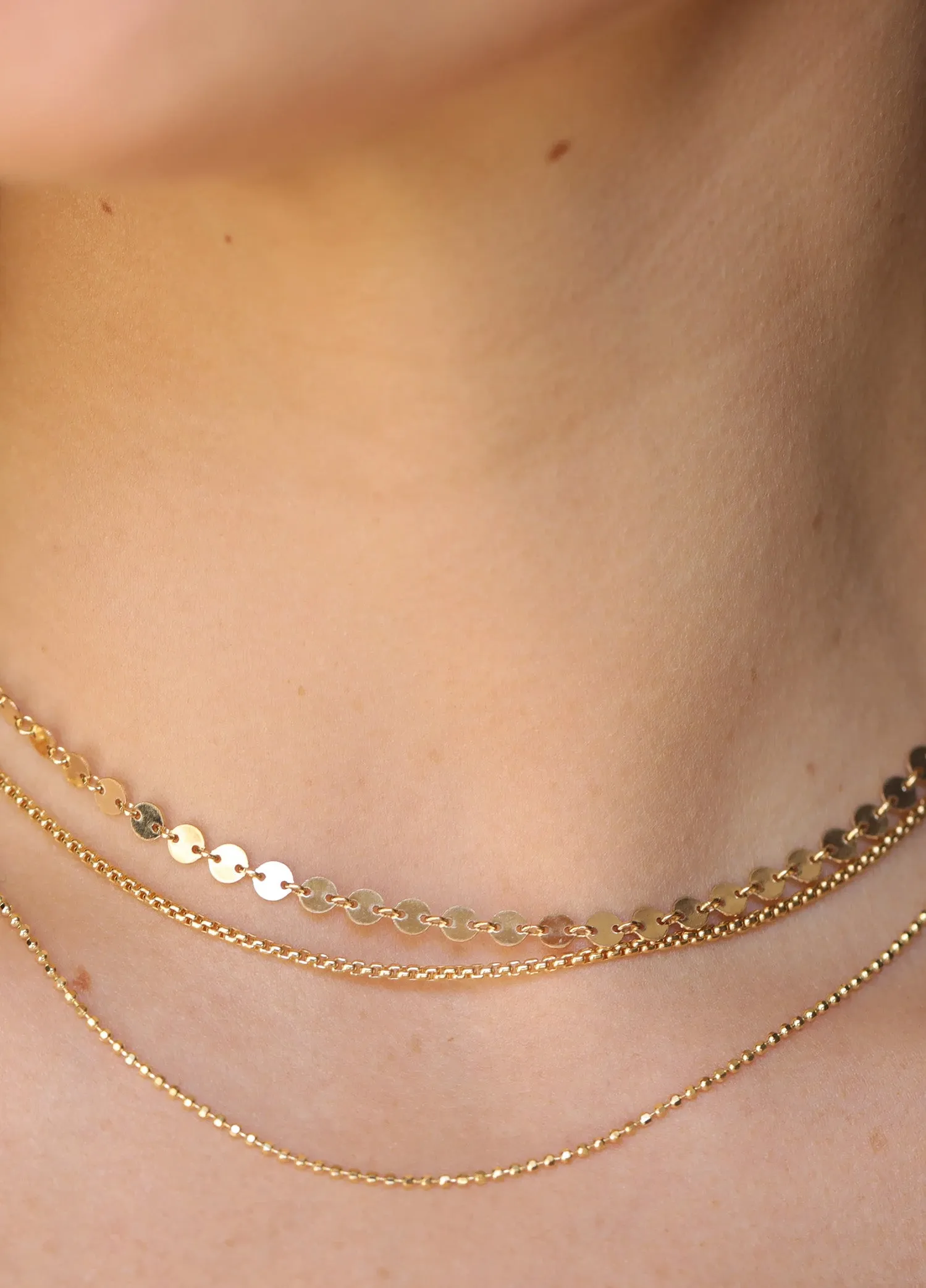 Mara Disc Chain Choker 14k Gold Filled