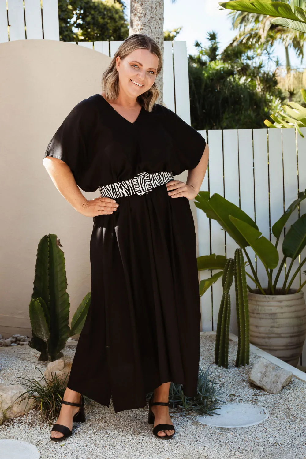 Maxi Dress - Black A-line