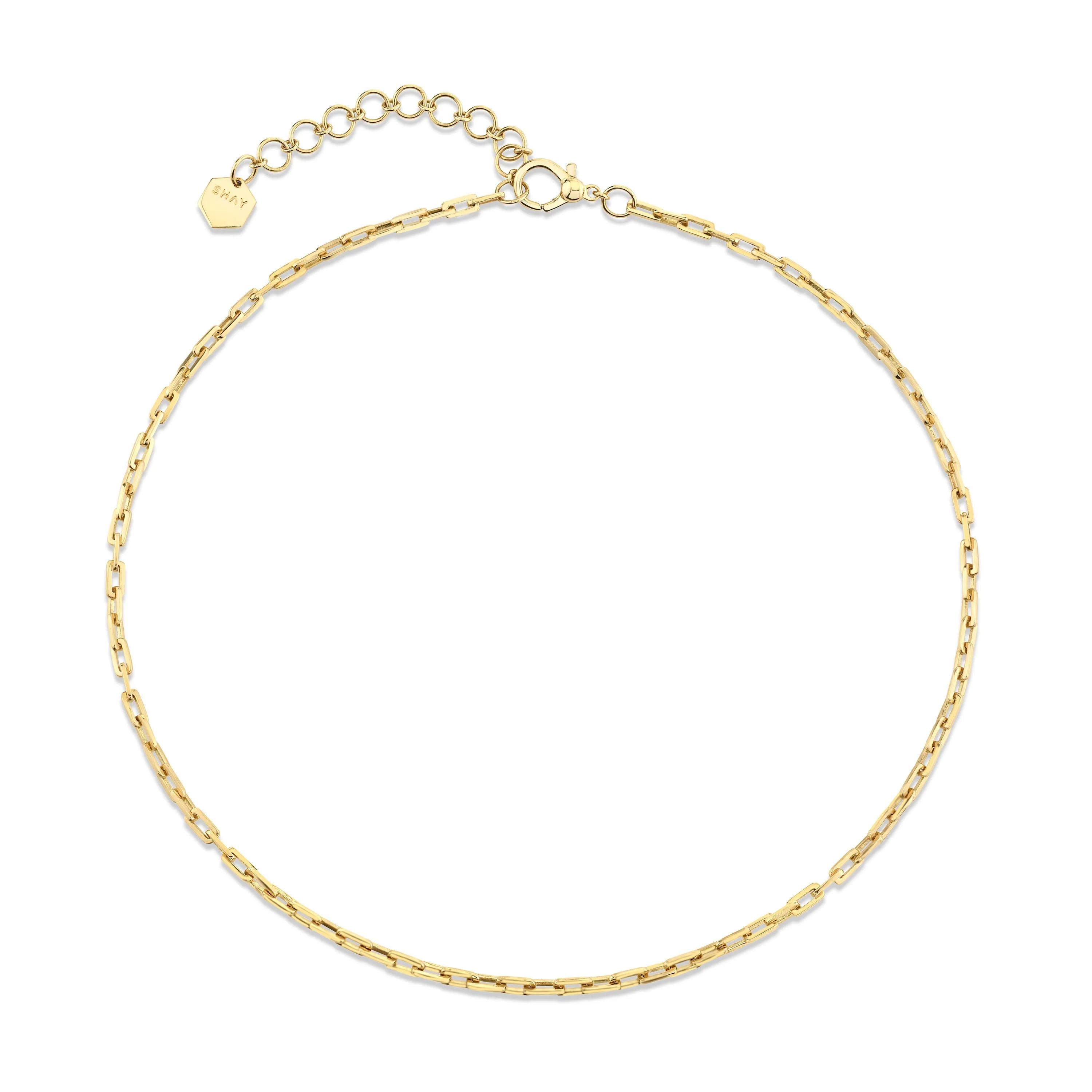 MEN'S SOLID GOLD BABY DECO LINK NECKLACE