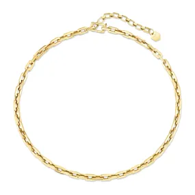 MEN'S SOLID GOLD MINI DECO LINK NECKLACE