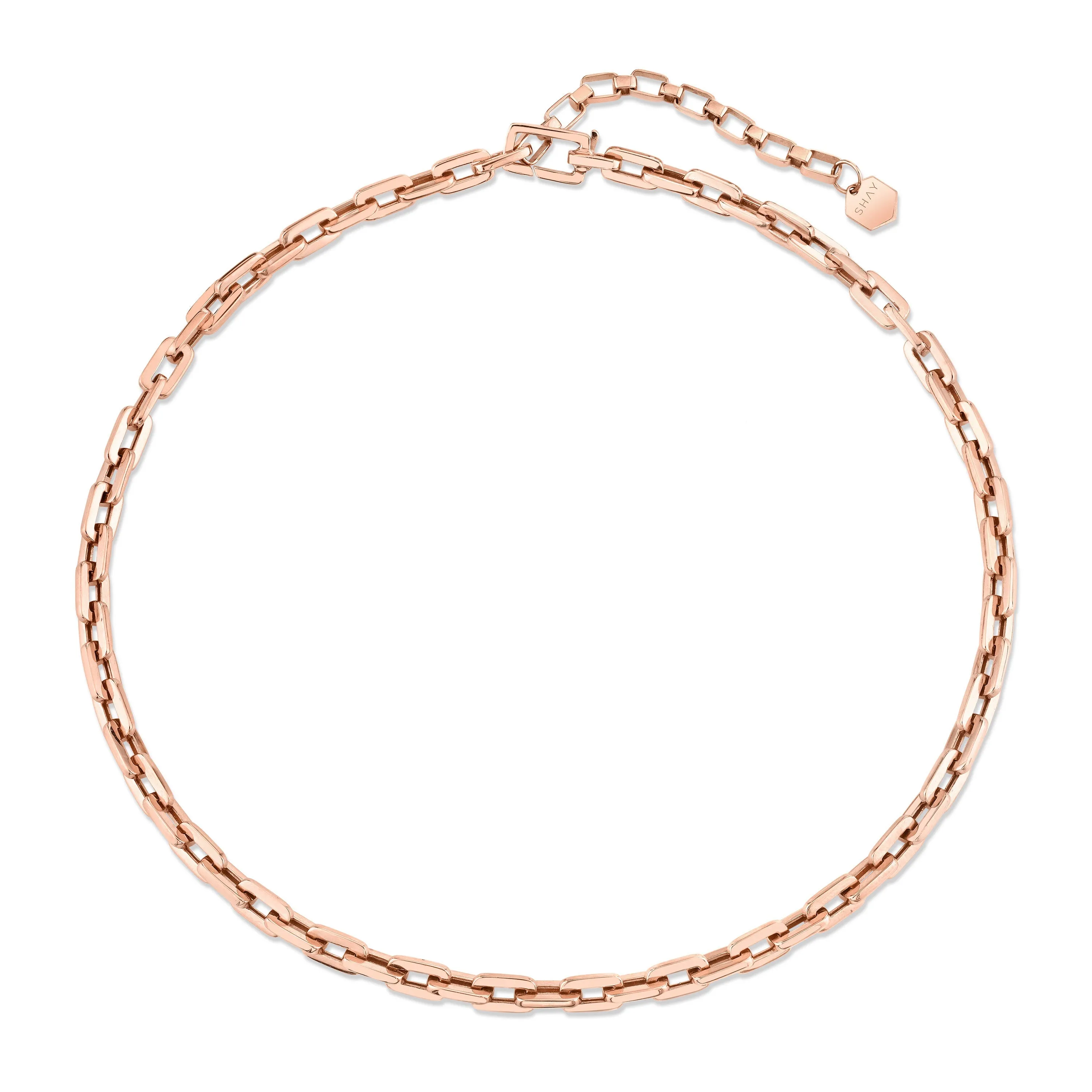 MEN'S SOLID GOLD MINI DECO LINK NECKLACE