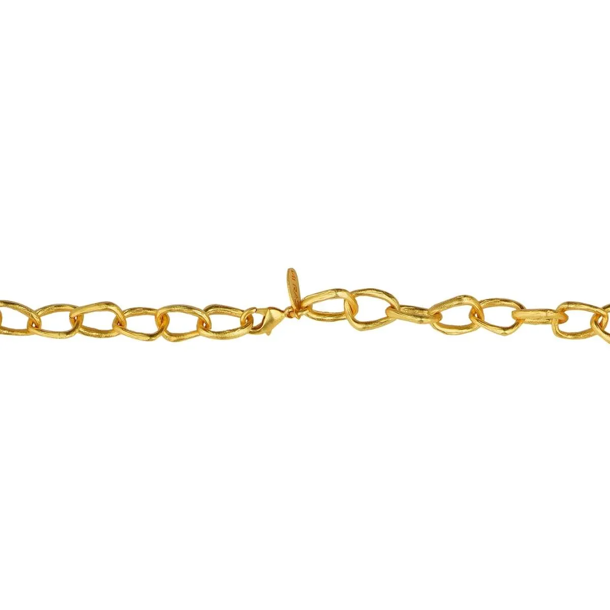 Moody Statement Goldtone Link necklace