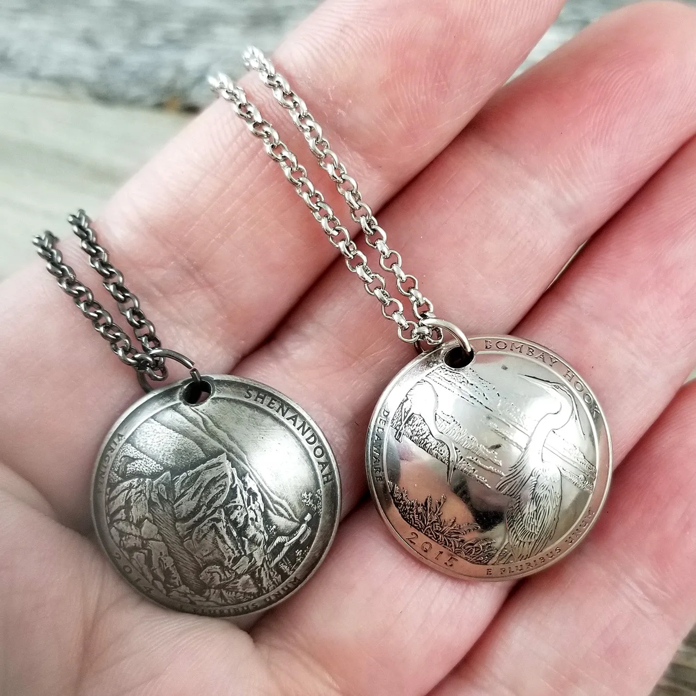 National Park Quarter Domed Coin Necklace