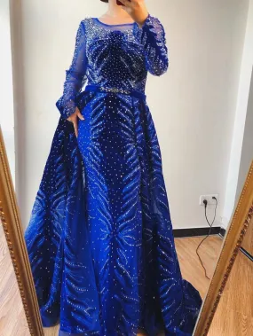 Nora - Royal Blue Evening Dress