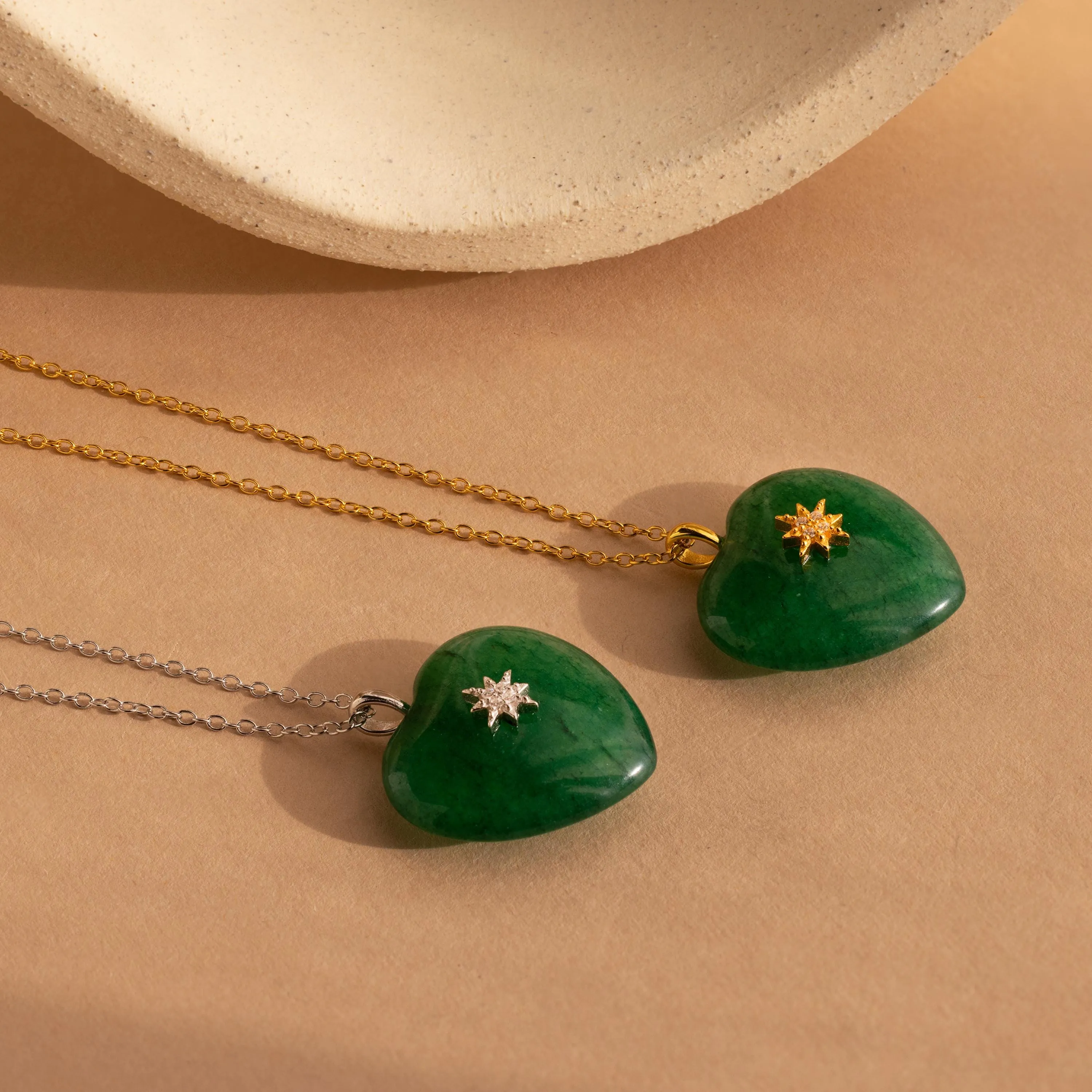 North Star Jade Heart Necklace