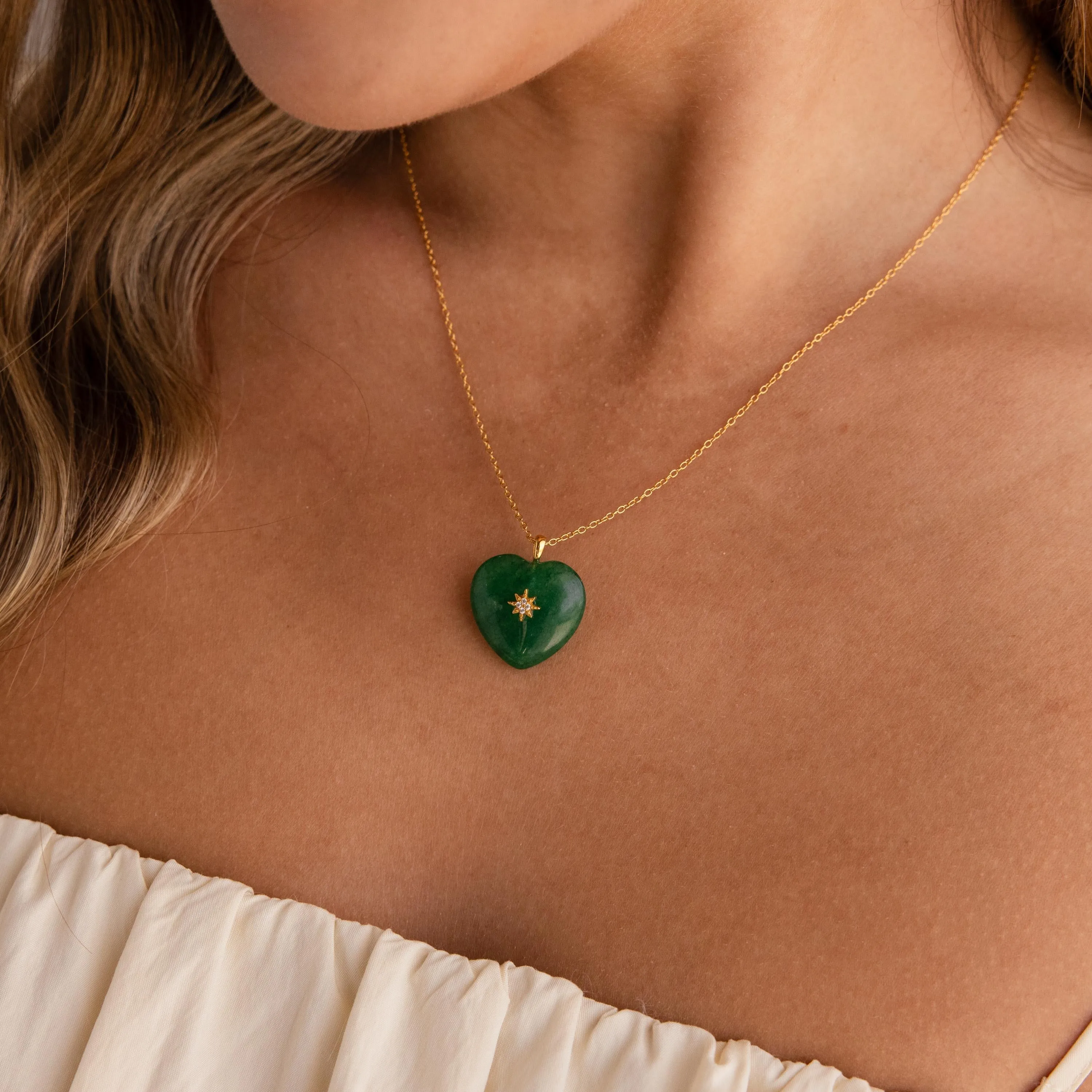 North Star Jade Heart Necklace